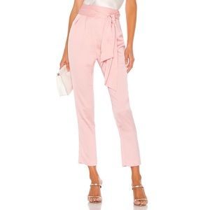 NBD Cameron Pant in Ballet Pink Belted High Waist
